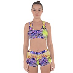 Fruit Plums Art Abstract Nature Racerback Boyleg Bikini Set by Celenk