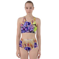 Fruit Plums Art Abstract Nature Racer Back Bikini Set by Celenk