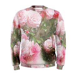 Flowers Roses Art Abstract Nature Men s Sweatshirt