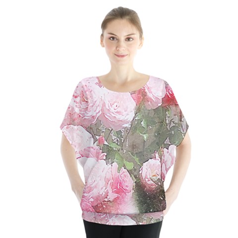 Flowers Roses Art Abstract Nature Blouse by Celenk