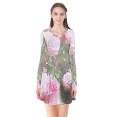 Flowers Roses Art Abstract Nature Flare Dress by Celenk