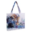 Tiger Drink Animal Art Abstract Zipper Medium Tote Bag View2