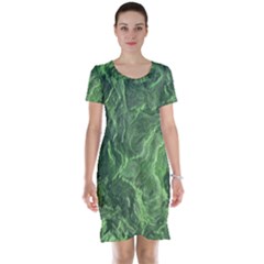 Geological Surface Background Short Sleeve Nightdress by Celenk