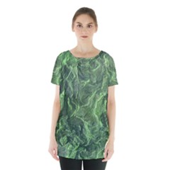 Geological Surface Background Skirt Hem Sports Top by Celenk