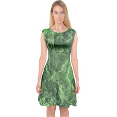 Geological Surface Background Capsleeve Midi Dress by Celenk