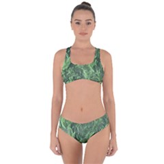 Geological Surface Background Criss Cross Bikini Set