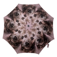 Dog Pet Terrier Art Abstract Hook Handle Umbrellas (small) by Celenk