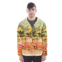 Tree Park Bench Art Abstract Hooded Wind Breaker (Men) View1