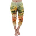 Tree Park Bench Art Abstract Capri Winter Leggings  View1