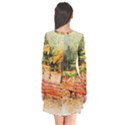 Tree Park Bench Art Abstract Flare Dress View2