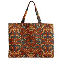 Multicolored Abstract Ornate Pattern Zipper Mini Tote Bag by dflcprints