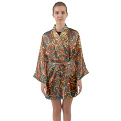 Multicolored Abstract Ornate Pattern Long Sleeve Kimono Robe by dflcprints