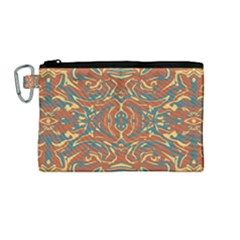 Multicolored Abstract Ornate Pattern Canvas Cosmetic Bag (medium) by dflcprints