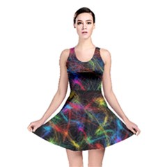 Background Light Glow Abstract Art Reversible Skater Dress by Celenk