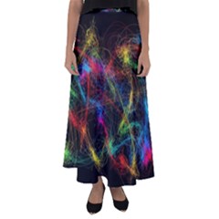 Background Light Glow Abstract Art Flared Maxi Skirt