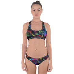 Background Light Glow Abstract Art Cross Back Hipster Bikini Set