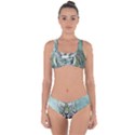 Tiger Cat Art Abstract Vintage Criss Cross Bikini Set View1