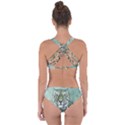 Tiger Cat Art Abstract Vintage Criss Cross Bikini Set View2