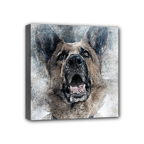 Dog Pet Art Abstract Vintage Mini Canvas 4  X 4  by Celenk