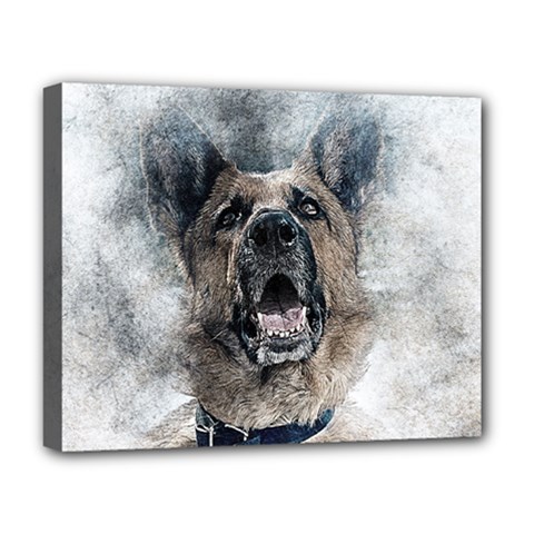 Dog Pet Art Abstract Vintage Deluxe Canvas 20  X 16   by Celenk