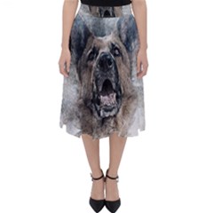 Dog Pet Art Abstract Vintage Folding Skater Skirt by Celenk