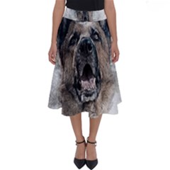 Dog Pet Art Abstract Vintage Perfect Length Midi Skirt