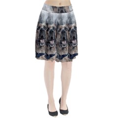 Dog Pet Art Abstract Vintage Pleated Skirt by Celenk