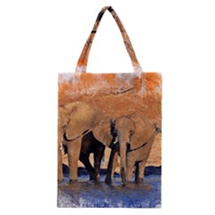 Elephants Animal Art Abstract Classic Tote Bag by Celenk