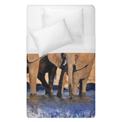 Elephants Animal Art Abstract Duvet Cover (single Size) by Celenk