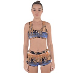 Elephants Animal Art Abstract Racerback Boyleg Bikini Set by Celenk