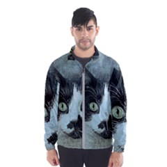 Cat Pet Art Abstract Vintage Wind Breaker (men) by Celenk