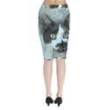 Cat Pet Art Abstract Vintage Midi Wrap Pencil Skirt View2