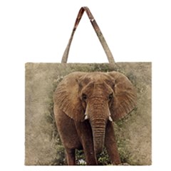 Elephant Animal Art Abstract Zipper Large Tote Bag by Celenk