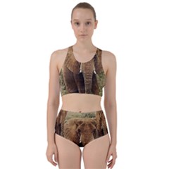 Elephant Animal Art Abstract Racer Back Bikini Set by Celenk