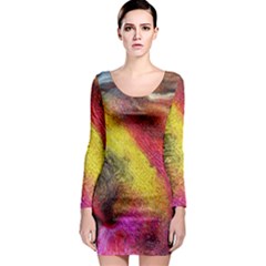 Background Art Abstract Watercolor Long Sleeve Bodycon Dress by Celenk