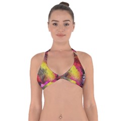 Background Art Abstract Watercolor Halter Neck Bikini Top by Celenk