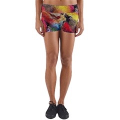 Background Art Abstract Watercolor Yoga Shorts