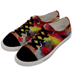 Background Art Abstract Watercolor Men s Low Top Canvas Sneakers by Celenk