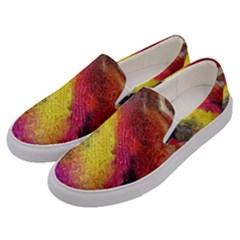 Background Art Abstract Watercolor Men s Canvas Slip Ons