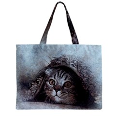 Cat Pet Art Abstract Vintage Zipper Mini Tote Bag by Celenk