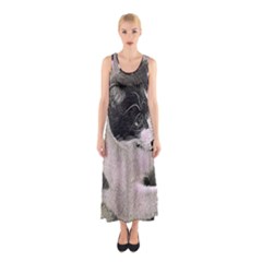 Cat Pet Art Abstract Vintage Sleeveless Maxi Dress by Celenk