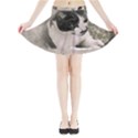 Cat Pet Art Abstract Vintage Mini Flare Skirt View3