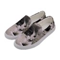 Cat Pet Art Abstract Vintage Women s Canvas Slip Ons View2