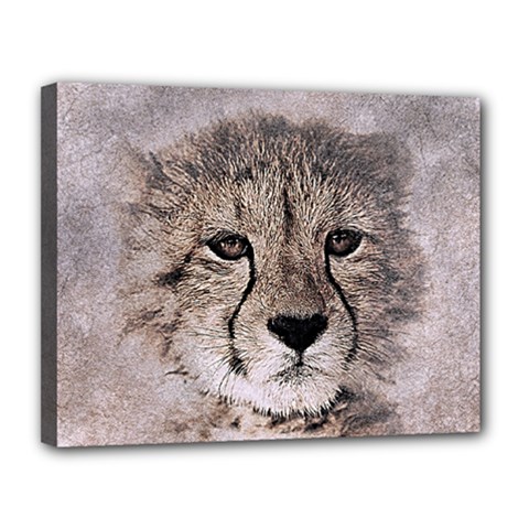 Leopard Art Abstract Vintage Baby Canvas 14  X 11  by Celenk