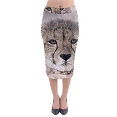 Leopard Art Abstract Vintage Baby Midi Pencil Skirt by Celenk