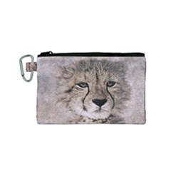 Leopard Art Abstract Vintage Baby Canvas Cosmetic Bag (small) by Celenk