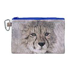 Leopard Art Abstract Vintage Baby Canvas Cosmetic Bag (large)