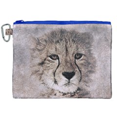 Leopard Art Abstract Vintage Baby Canvas Cosmetic Bag (xxl)