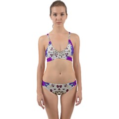 Eyes Looking For The Finest In Life As Calm Love Wrap Around Bikini Set by pepitasart