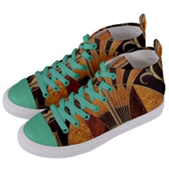 Art Deco Gold Women s Mid-top Canvas Sneakers by NouveauDesign